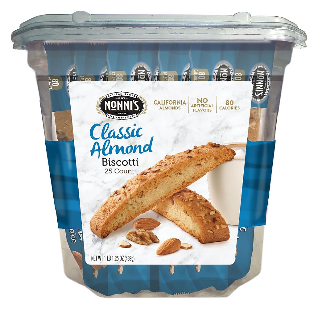 Nonni's Classic Almond Italian Cookies, 17.25 oz., 25 Packs/Box