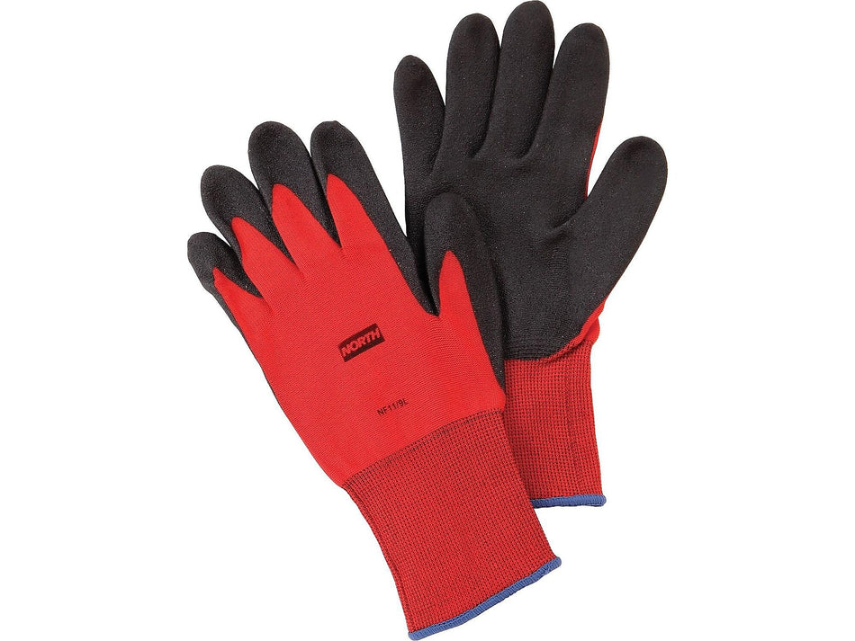 North by Honeywell NorthFlex Red PVC Gloves, Red/Black, Dozen