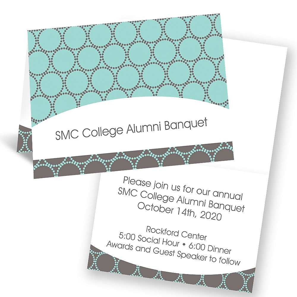 Note Card Invitation, 5-1/2 Bar Folded , 4/0, Includes Blank Envelopes, Qty 100