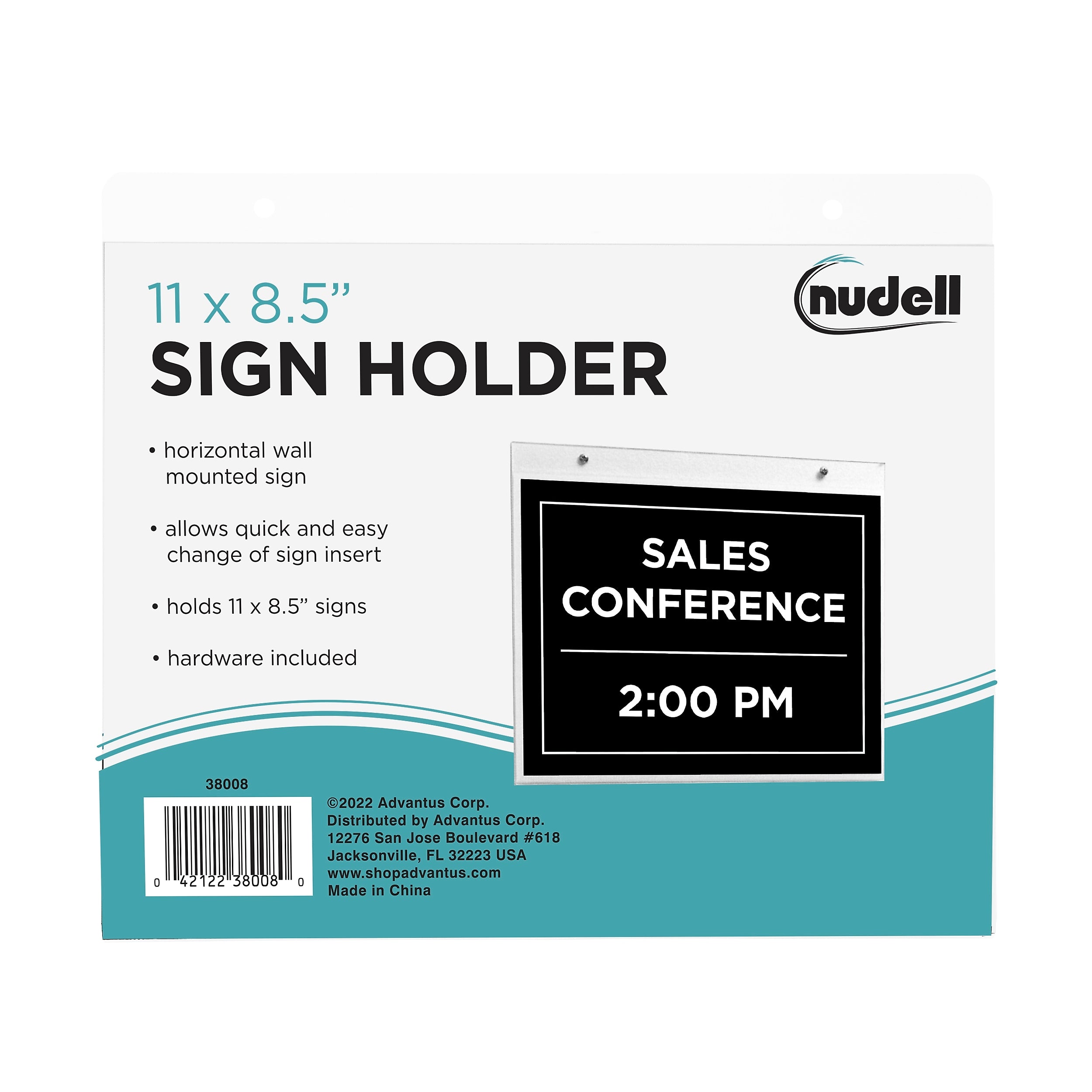 NuDell Indoor Wall Sign Holder, 11