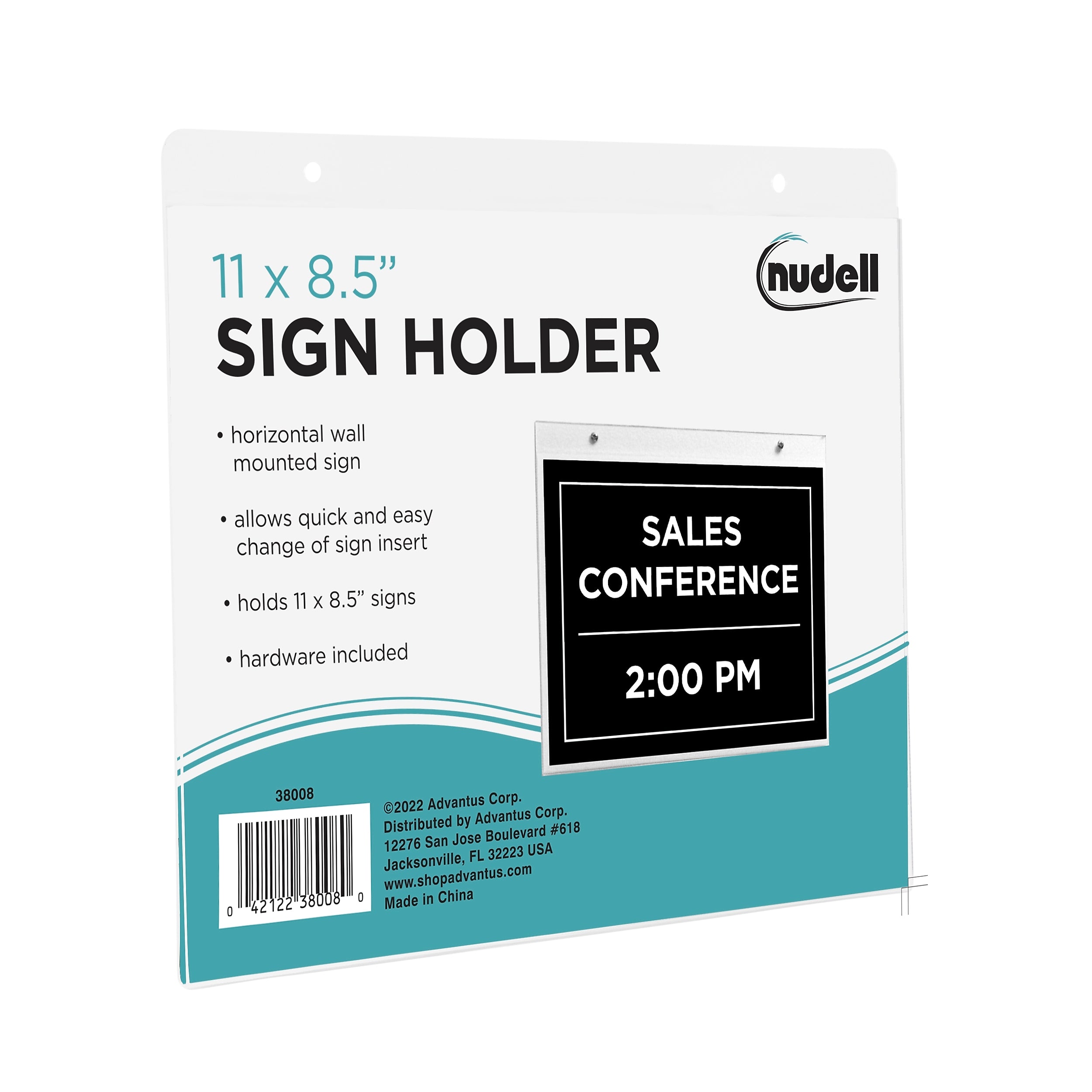 NuDell Indoor Wall Sign Holder, 11