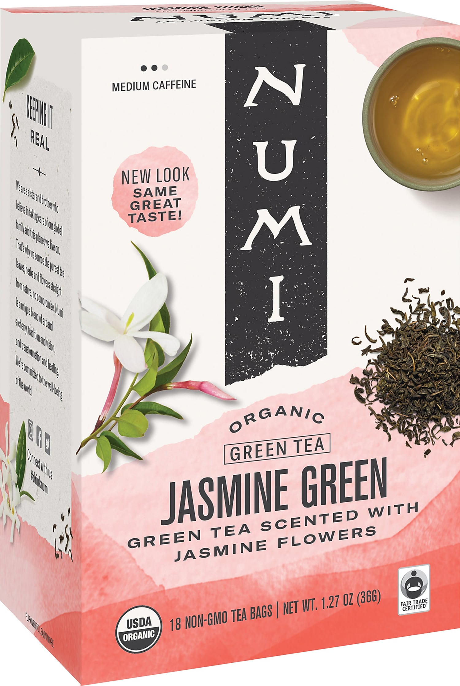 Numi Green Tea Bags, 18/Box