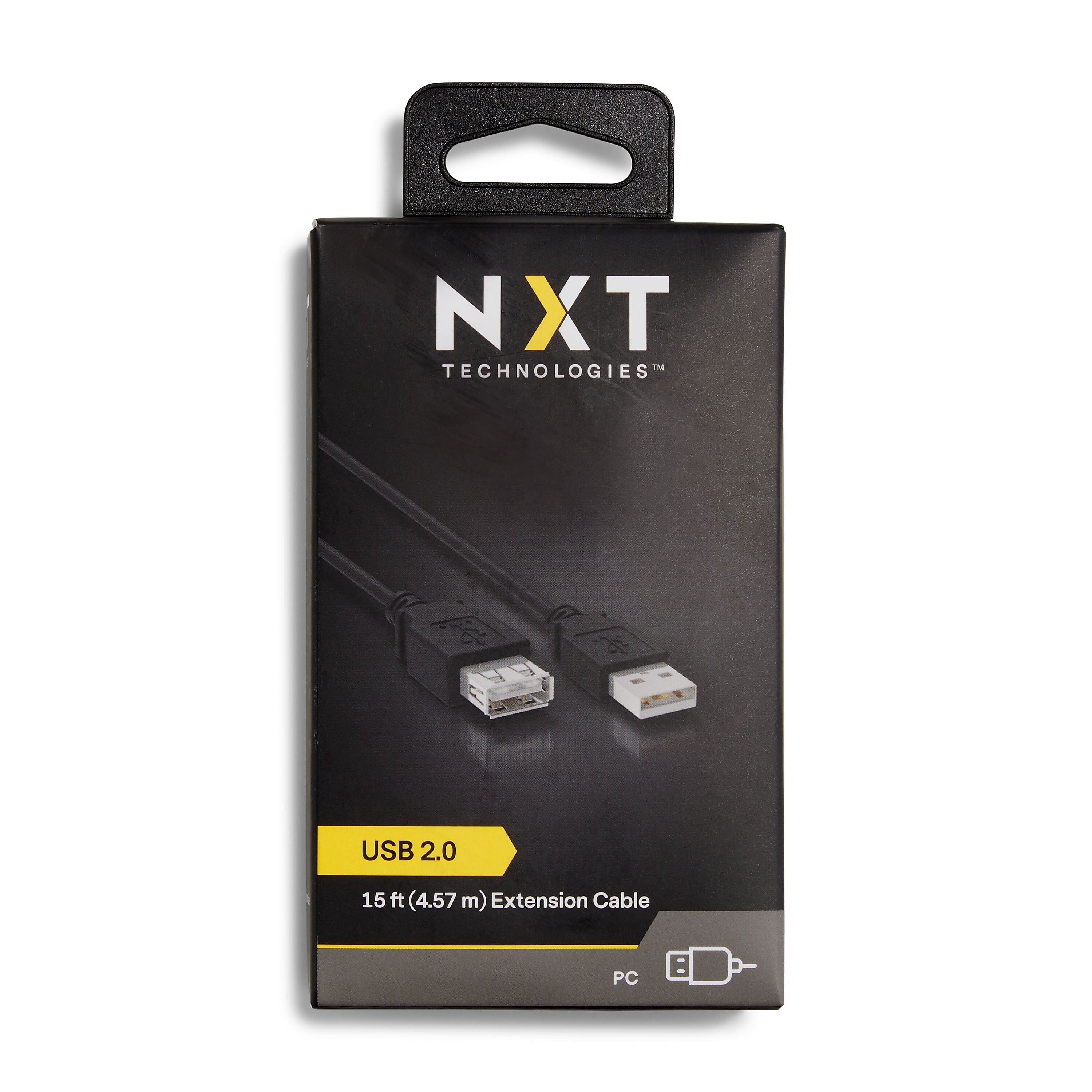 NXT Technologies™ 15' USB A Male/A Female, Black