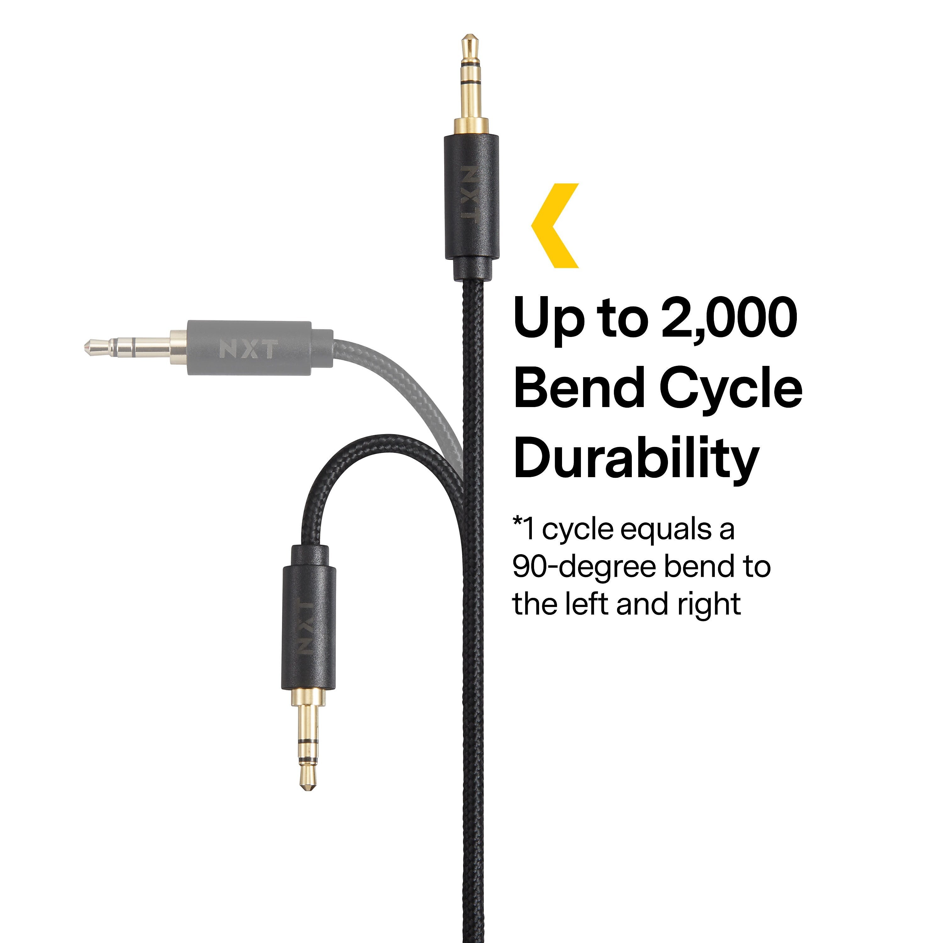 NXT Technologies™ 4 ft. 3.5mm to 3.5mm Audio Cable, Male-Male, Black
