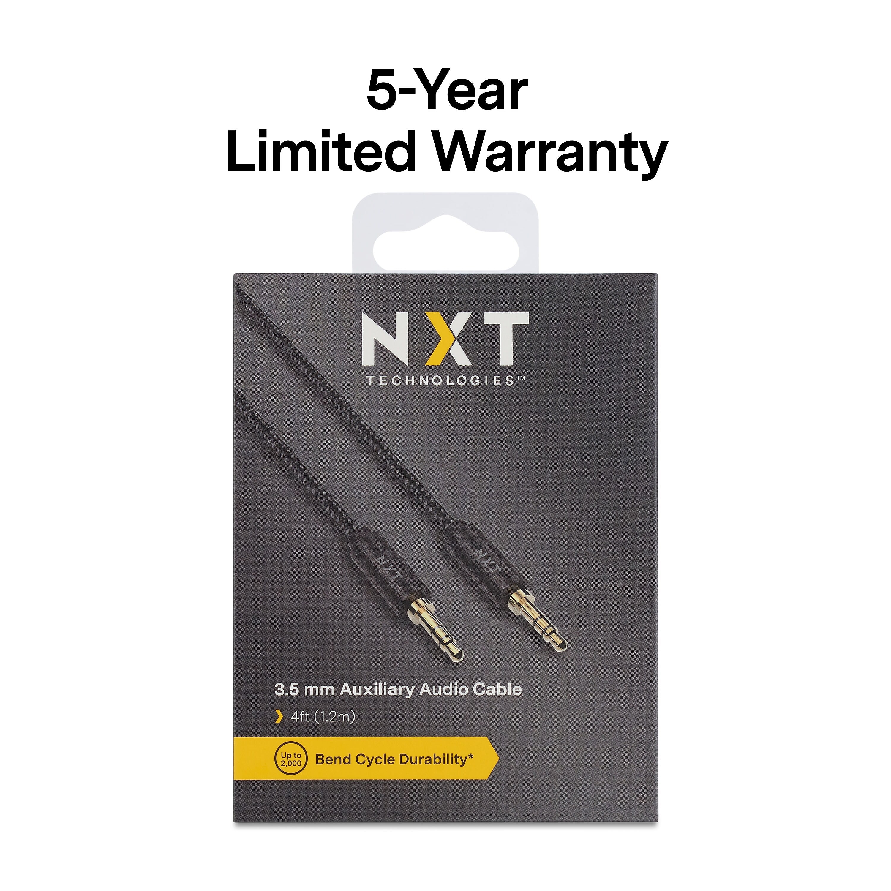 NXT Technologies™ 4 ft. 3.5mm to 3.5mm Audio Cable, Male-Male, Black