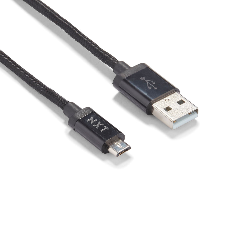 NXT Technologies 4 Ft. Braided USB-A to Micro-USB Charging Cable for Samsung/Android, Black