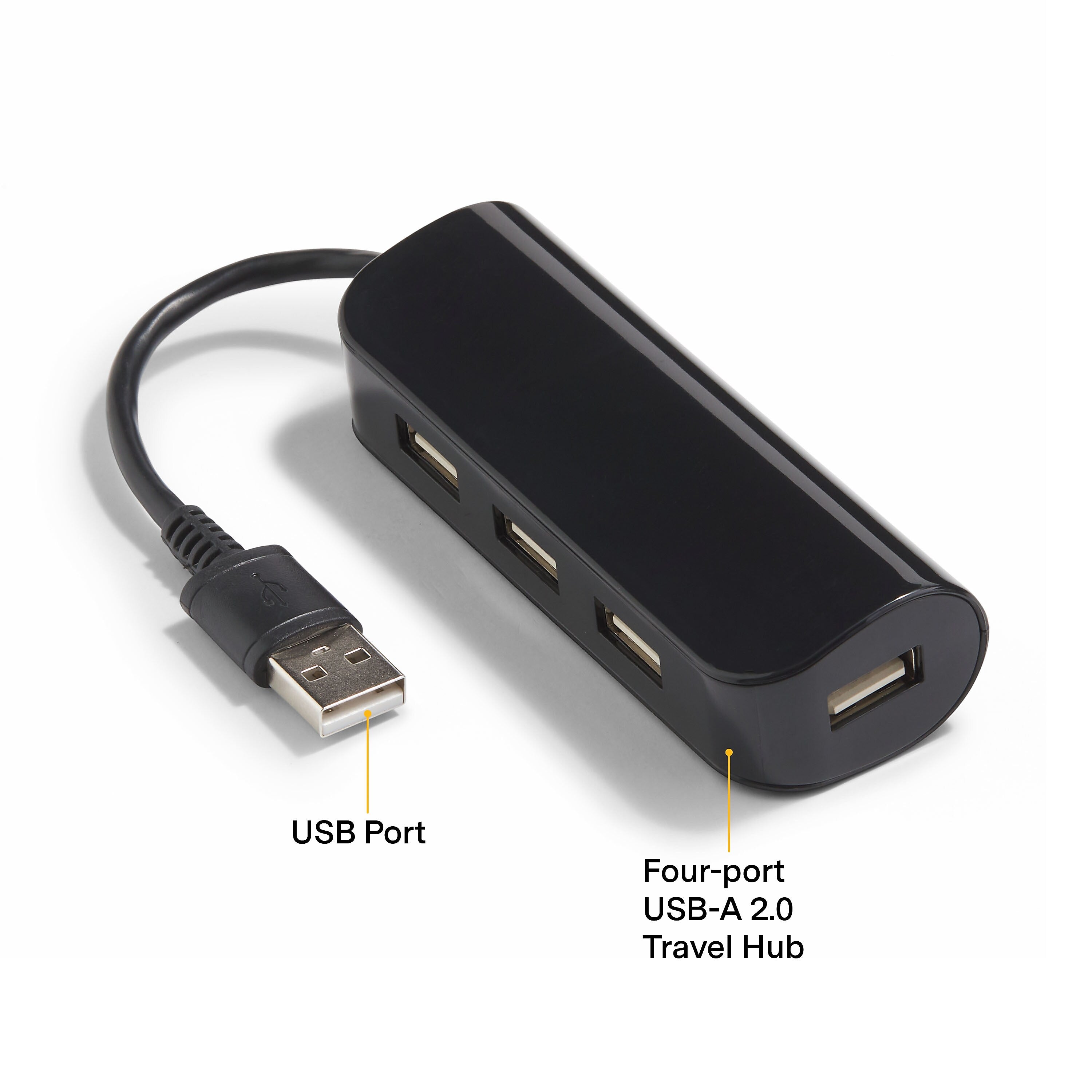 NXT Technologies™ 4-Port USB 2.0 Hub, Black