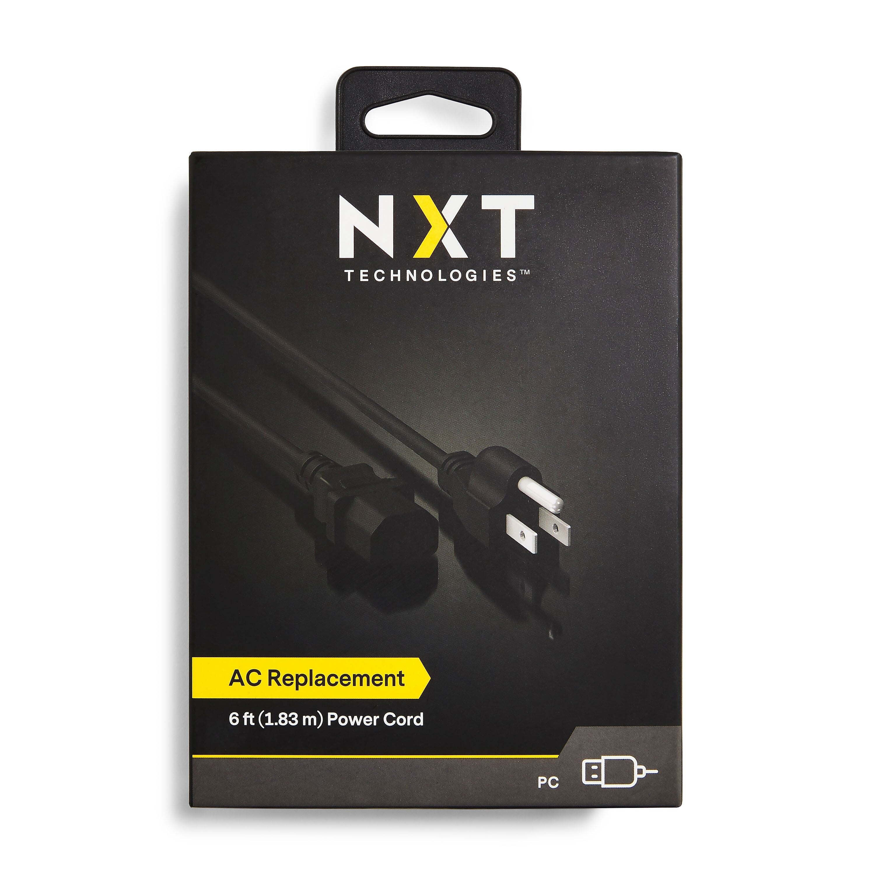 NXT Technologies 6' Desktop/Monitor Power Cord, Black