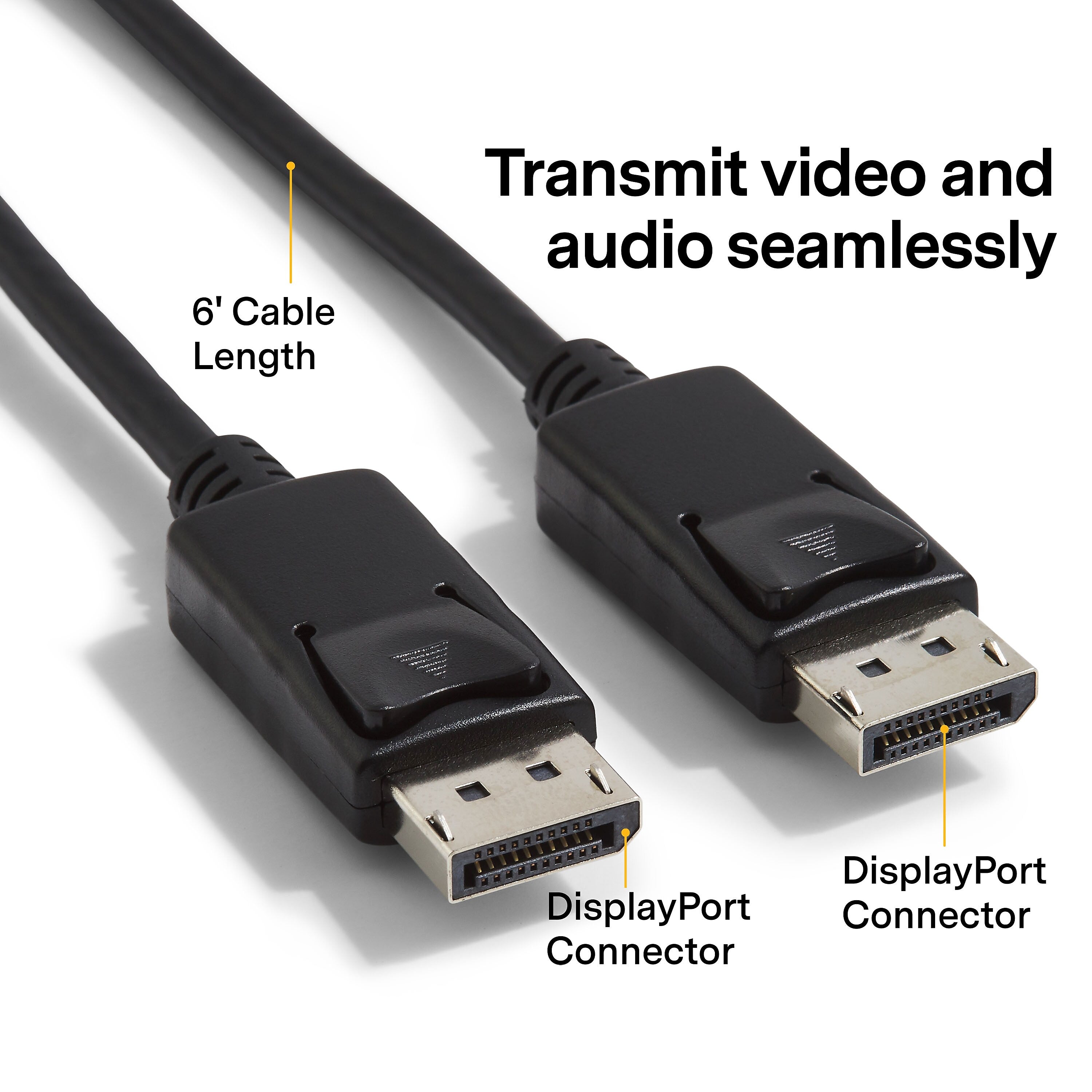 NXT Technologies™ 6' Display Port to Display Port Audio/Video Cable, Male to Male, Black