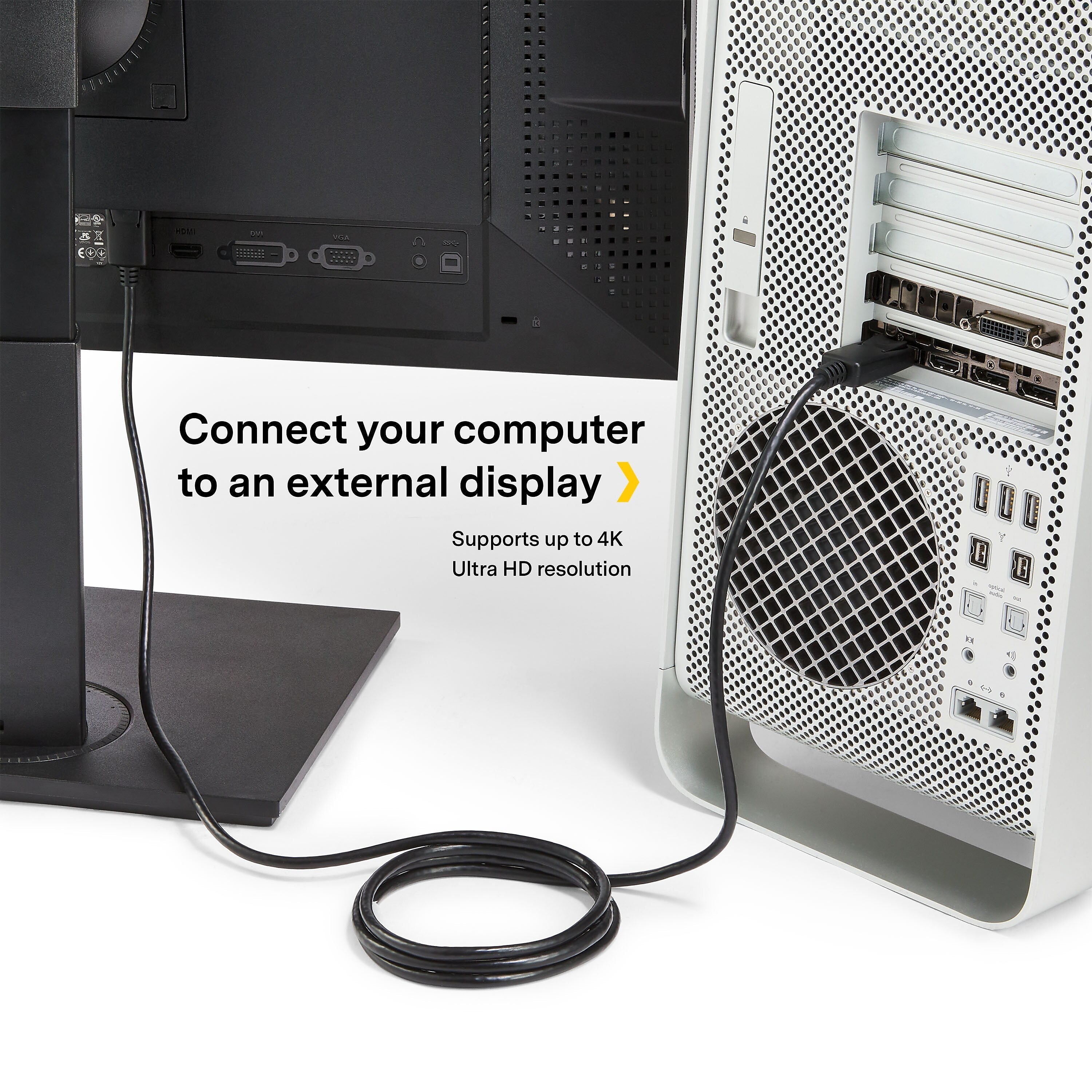 NXT Technologies™ 6' Display Port to Display Port Audio/Video Cable, Male to Male, Black