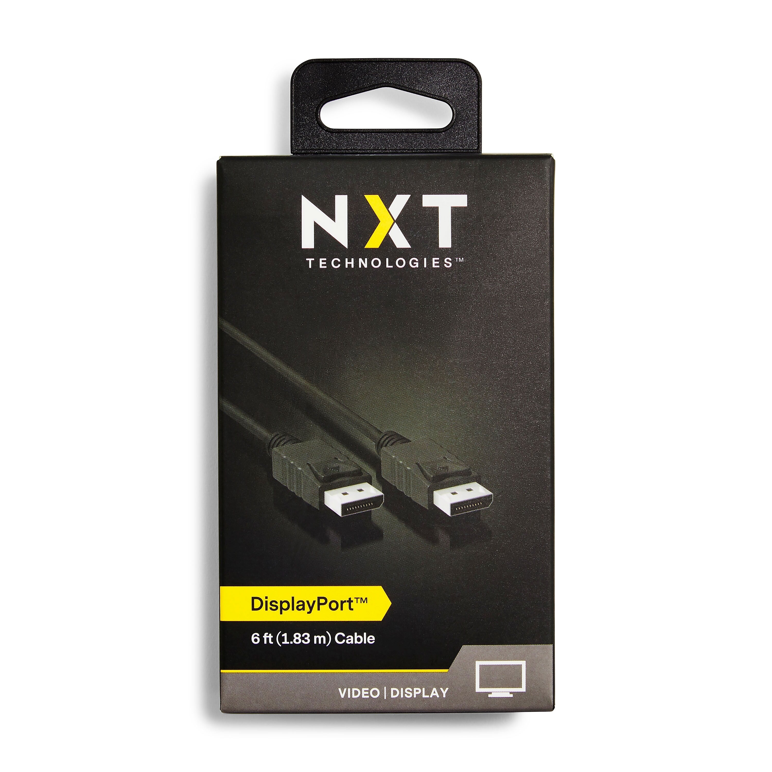 NXT Technologies™ 6' Display Port to Display Port Audio/Video Cable, Male to Male, Black