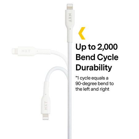 NXT Technologies™ 6 ft. Braided Lightning to USB-C Cable, White