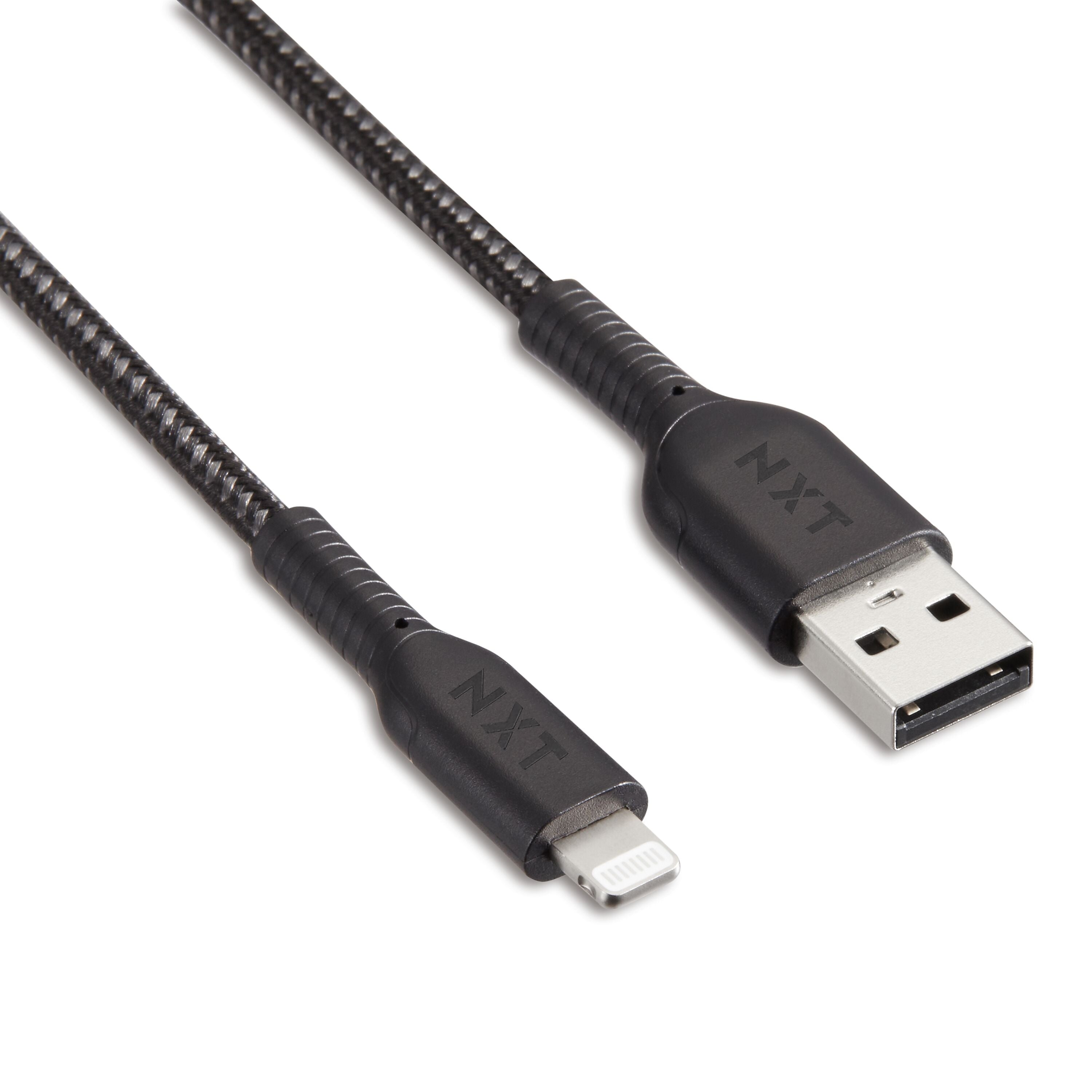 NXT Technologies™ 6 Ft. Braided Lightning to USB Cable, Black