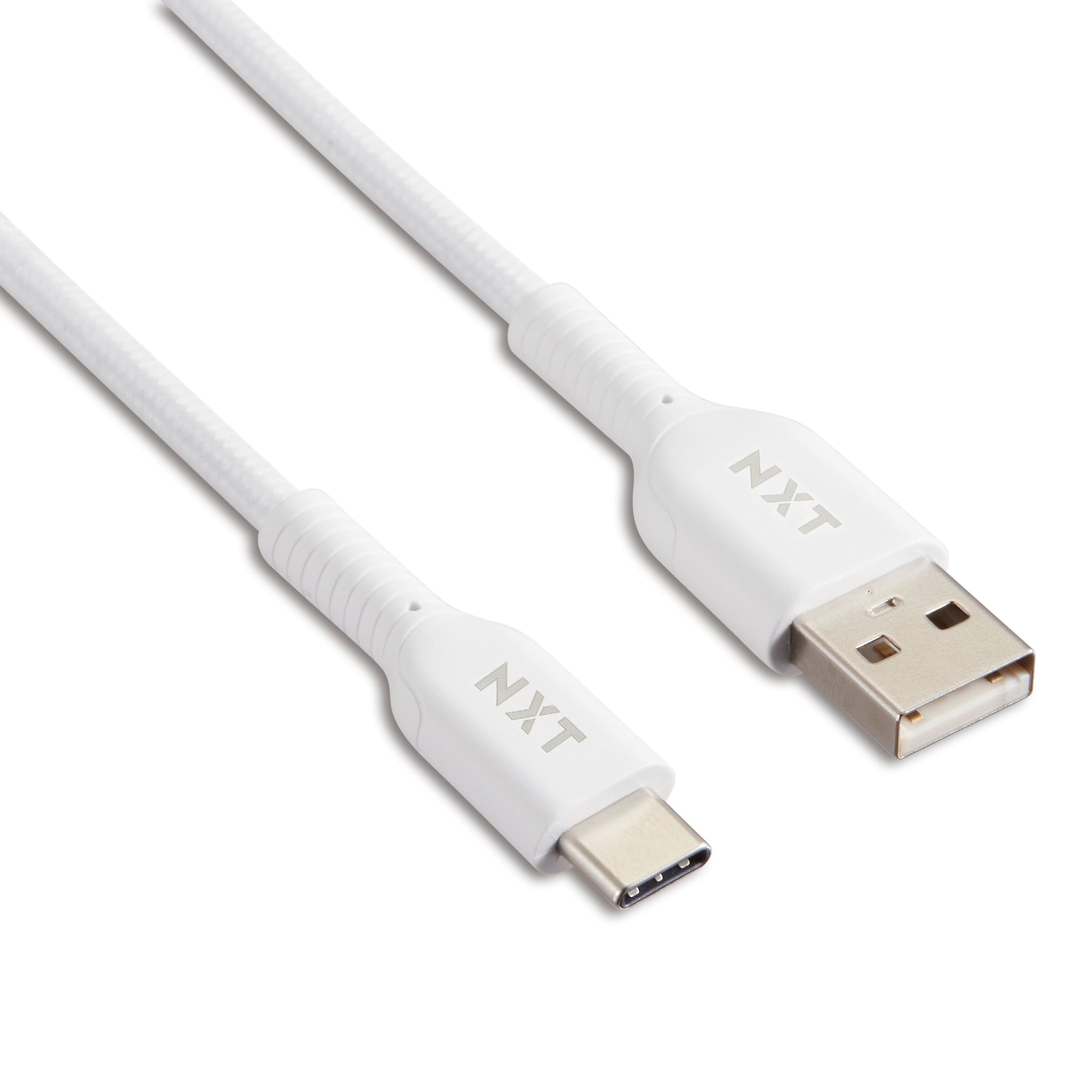 NXT Technologies™ 6 Ft. Braided USB-C to USB-A Cable, White