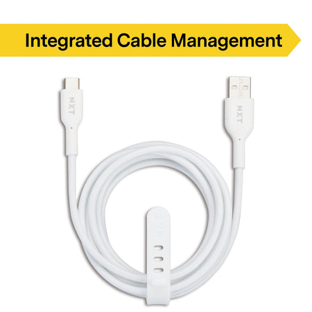 NXT Technologies™ 6 Ft. Braided USB-C to USB-A Cable, White