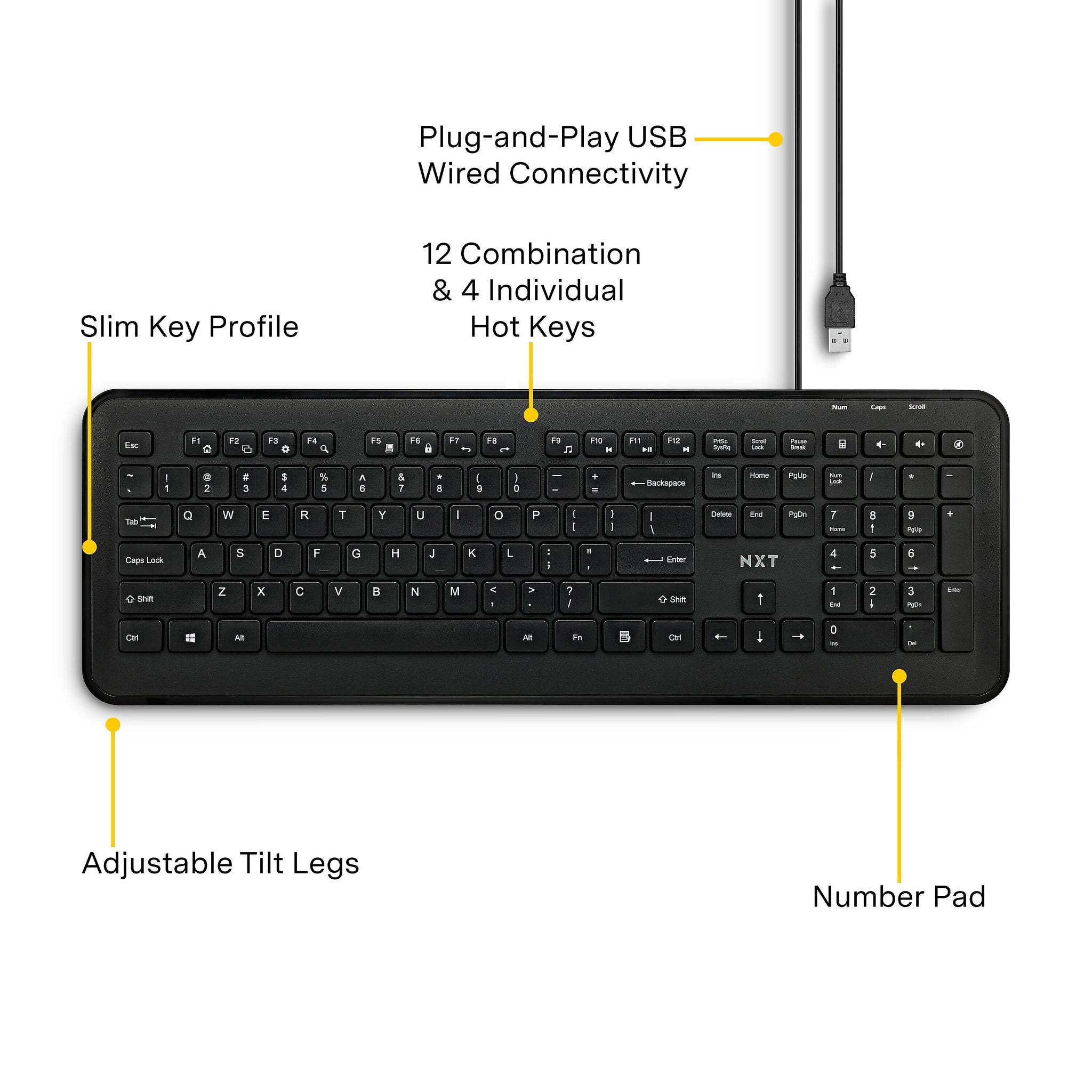 NXT Technologies™ Keyboard, Black