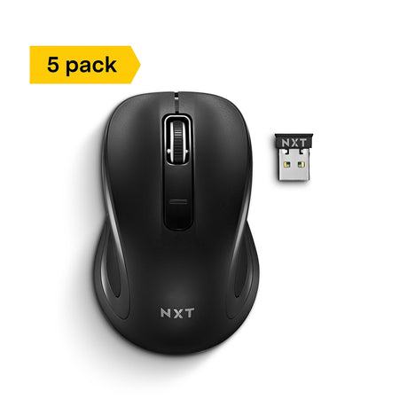 NXT Technologies™ Wireless Optical USB Mouse, Black, 5/Box