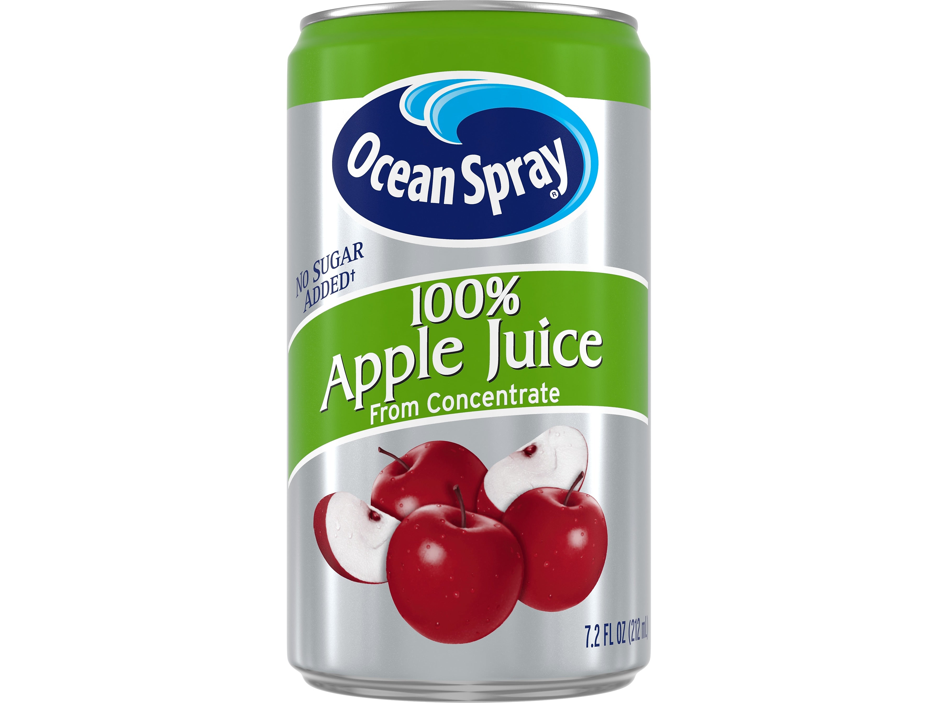 Ocean Spray 100% Apple Juice, No Sugar Added, 7.2 fl. oz., 24 Cans/Carton