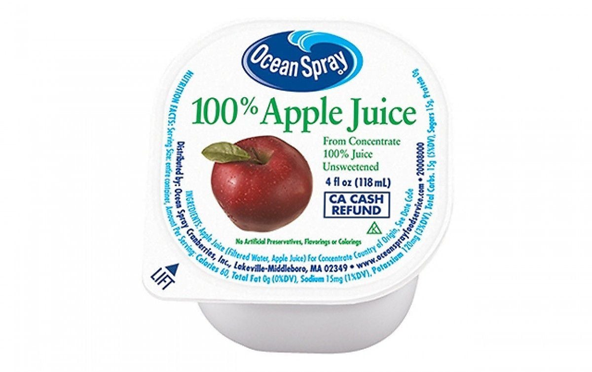 Ocean Spray Apple Juice, 4 oz., 48 Count