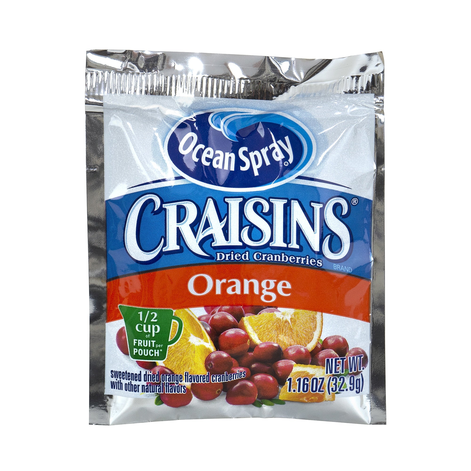 Ocean Spray Craisins Gluten Free Orange Dried Cranberries, 1.16 oz., 200 Packs/Box