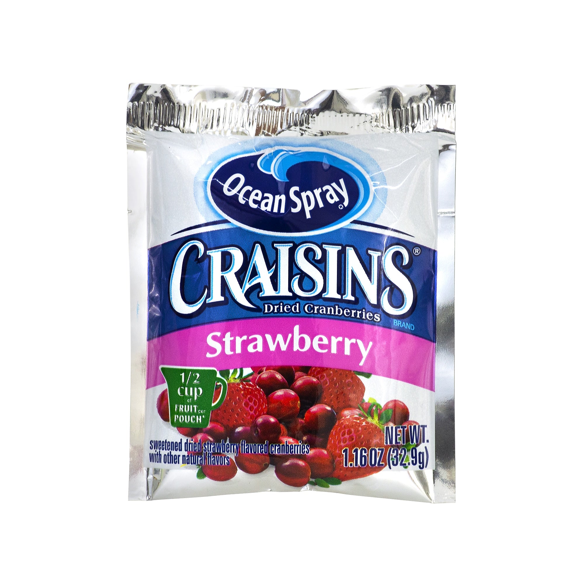 Ocean Spray Craisins Gluten Free Strawberry Dried Cranberries, 1.16 oz., 200/Pack