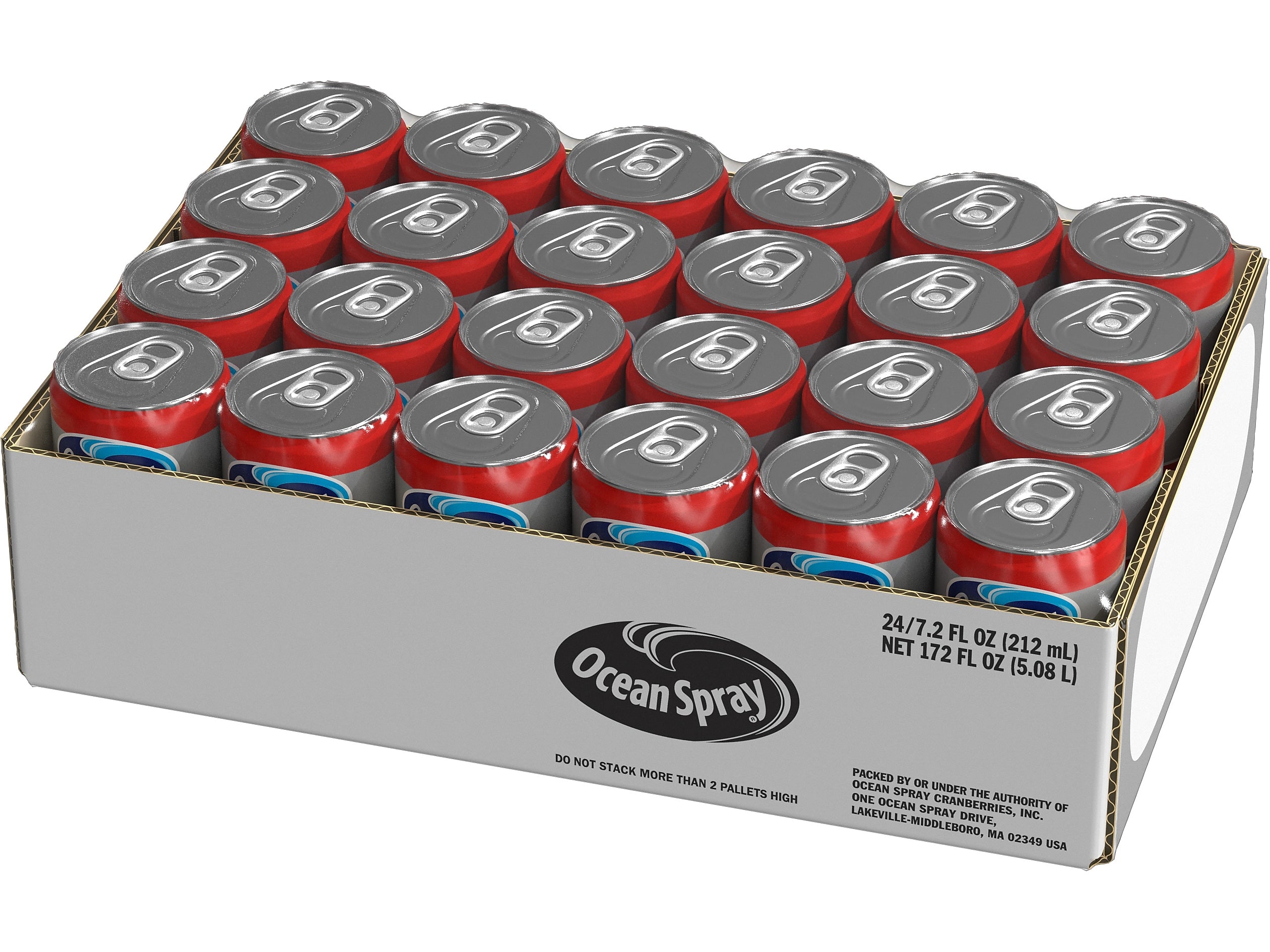 Ocean Spray Cranberry Juice Cocktail, 7.2 fl. oz., 24 Cans/Carton