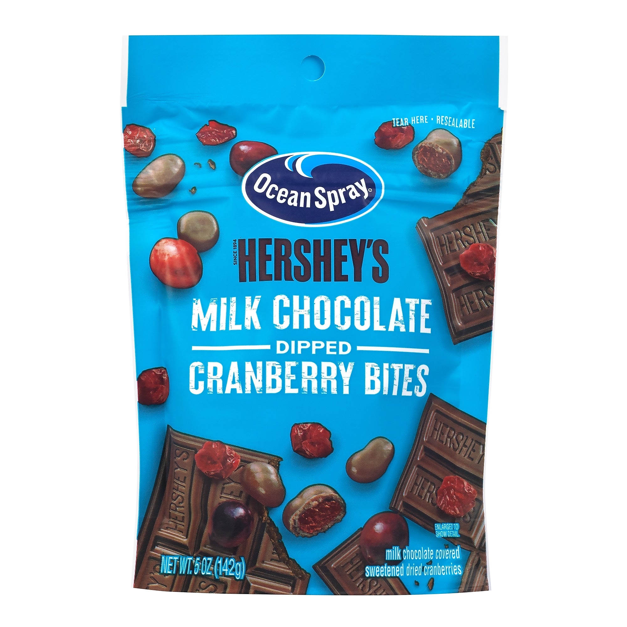 Ocean Spray/Hershey's Milk Choc Dipped Cranberry Bites, 5.0 oz, 12/Pack