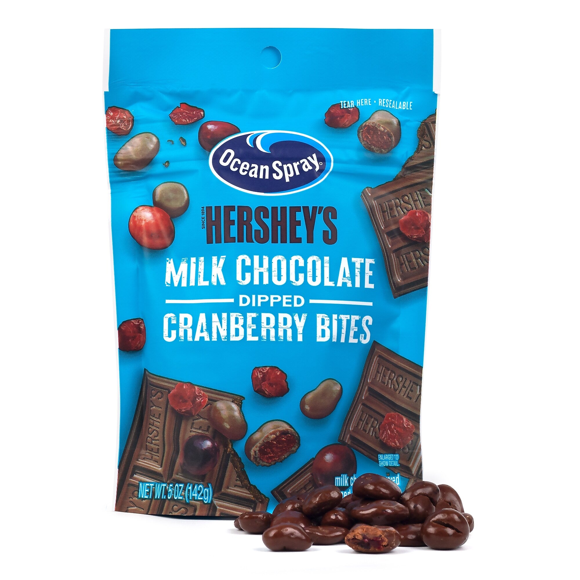 Ocean Spray/Hershey's Milk Choc Dipped Cranberry Bites, 5.0 oz, 12/Pack