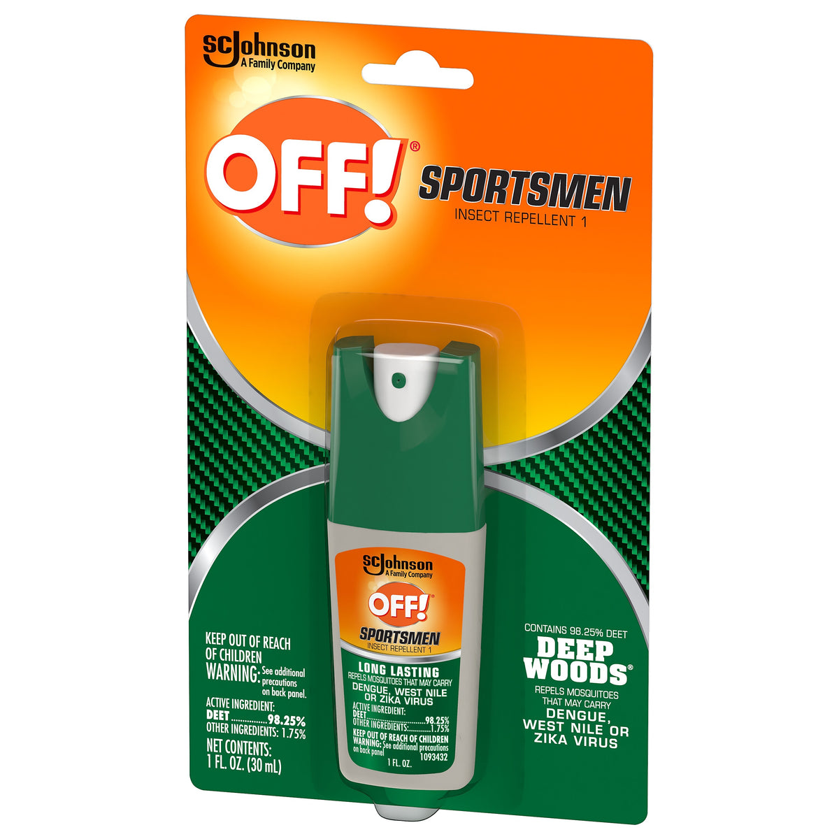 OFF! Deep Woods Sportsmen I Spray for Mosquitos, Odorless, 1 oz.