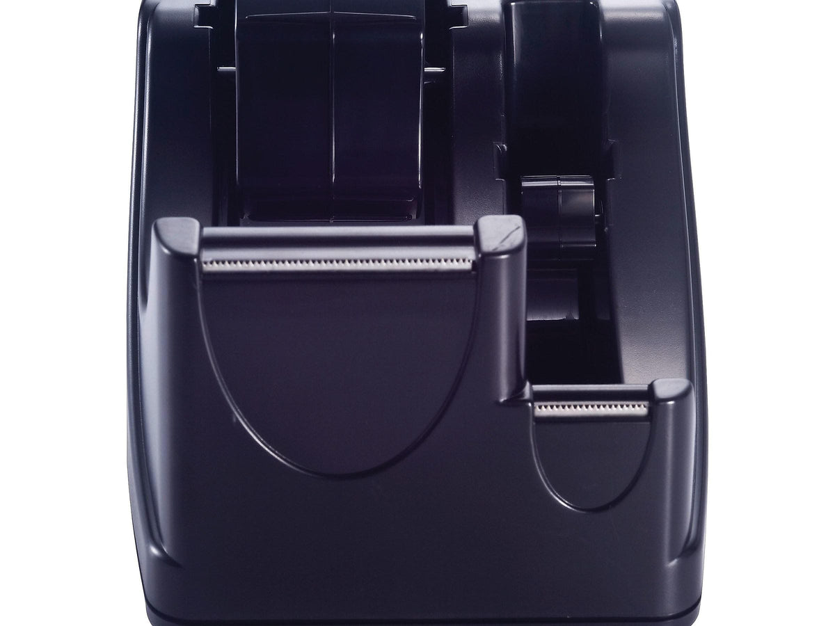 Officemate 2-in-1 Deluxe Desktop Tape Dispenser, Black