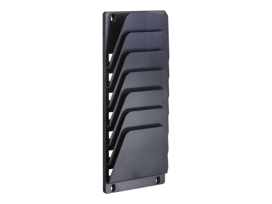 OfficeMate 7-Pocket Plastic Wall File, Black