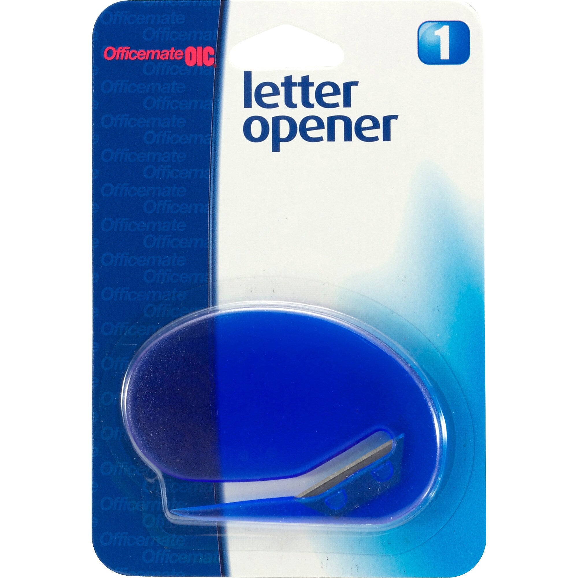 Officemate .75" Handle Letter Opener, Blue