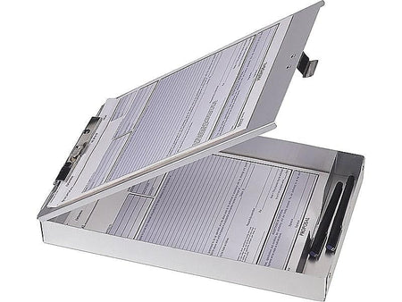 Officemate Aluminum Storage Clipboard, Silver