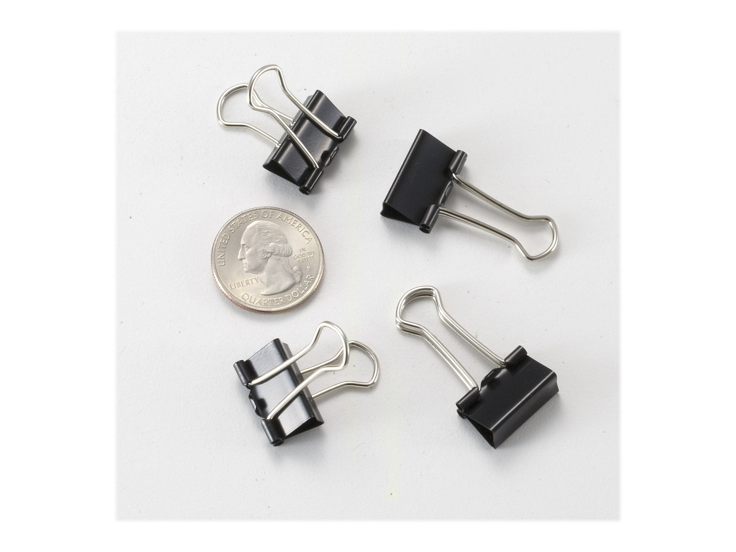 OfficeMate Binder Clips, Small, Black, 12/Box