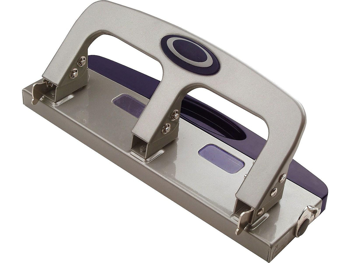 Officemate Deluxe 3-Hole Punch, 20 Sheet Capacity, Silver