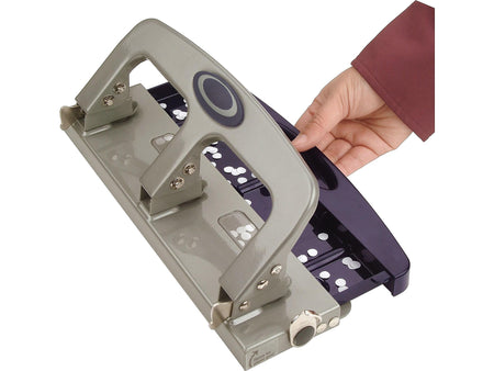 Officemate Deluxe 3-Hole Punch, 20 Sheet Capacity, Silver