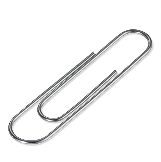 Officemate Gem Jumbo Paper Clips, Silver, 100/Box