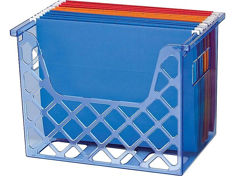 OfficeMate Glacier Desk Top File Organizer, Blue