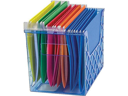 OfficeMate Glacier Desk Top File Organizer, Blue