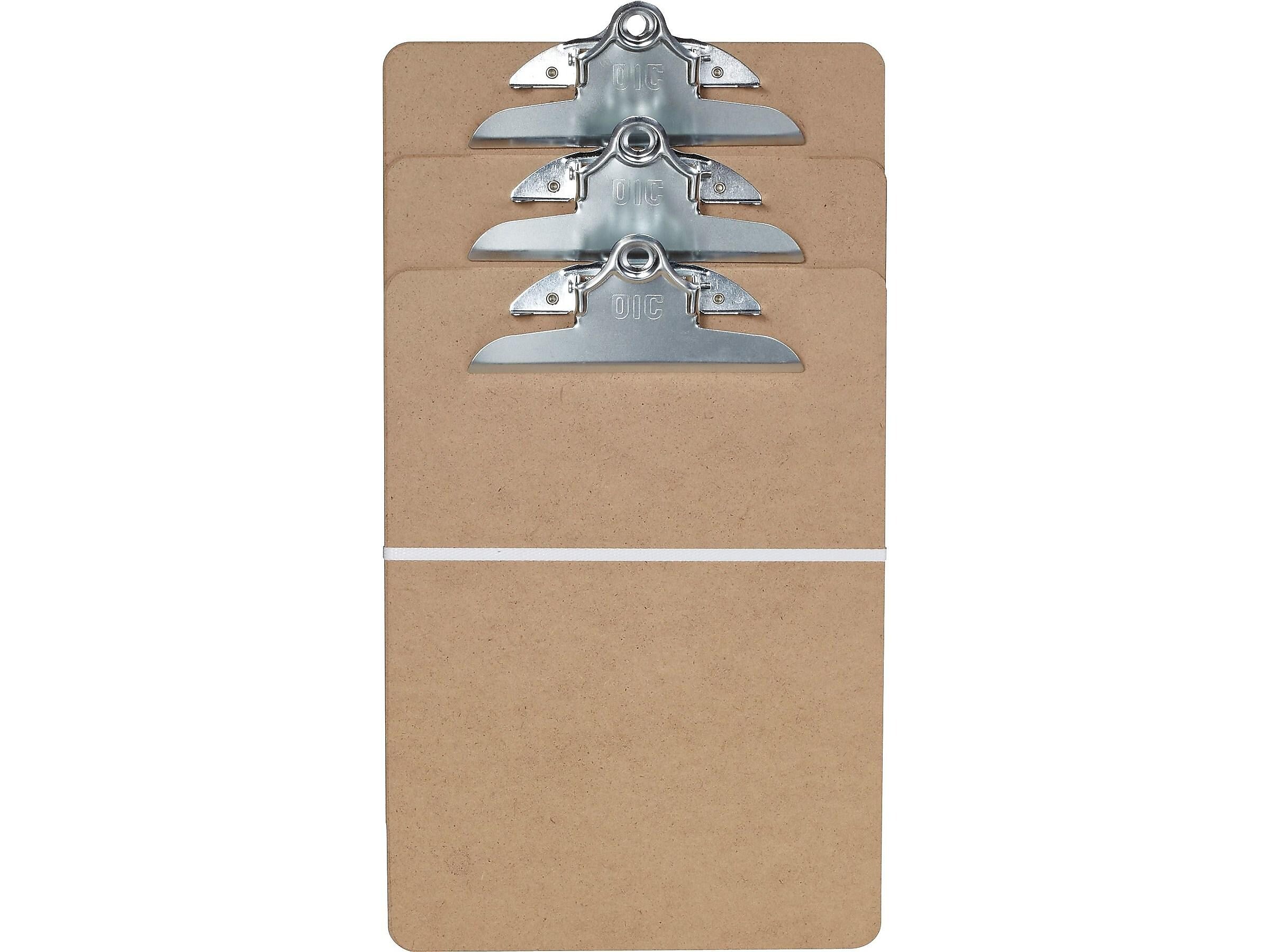 Officemate Hardboard Clipboards,Letter Size, Brown, 3/Pack