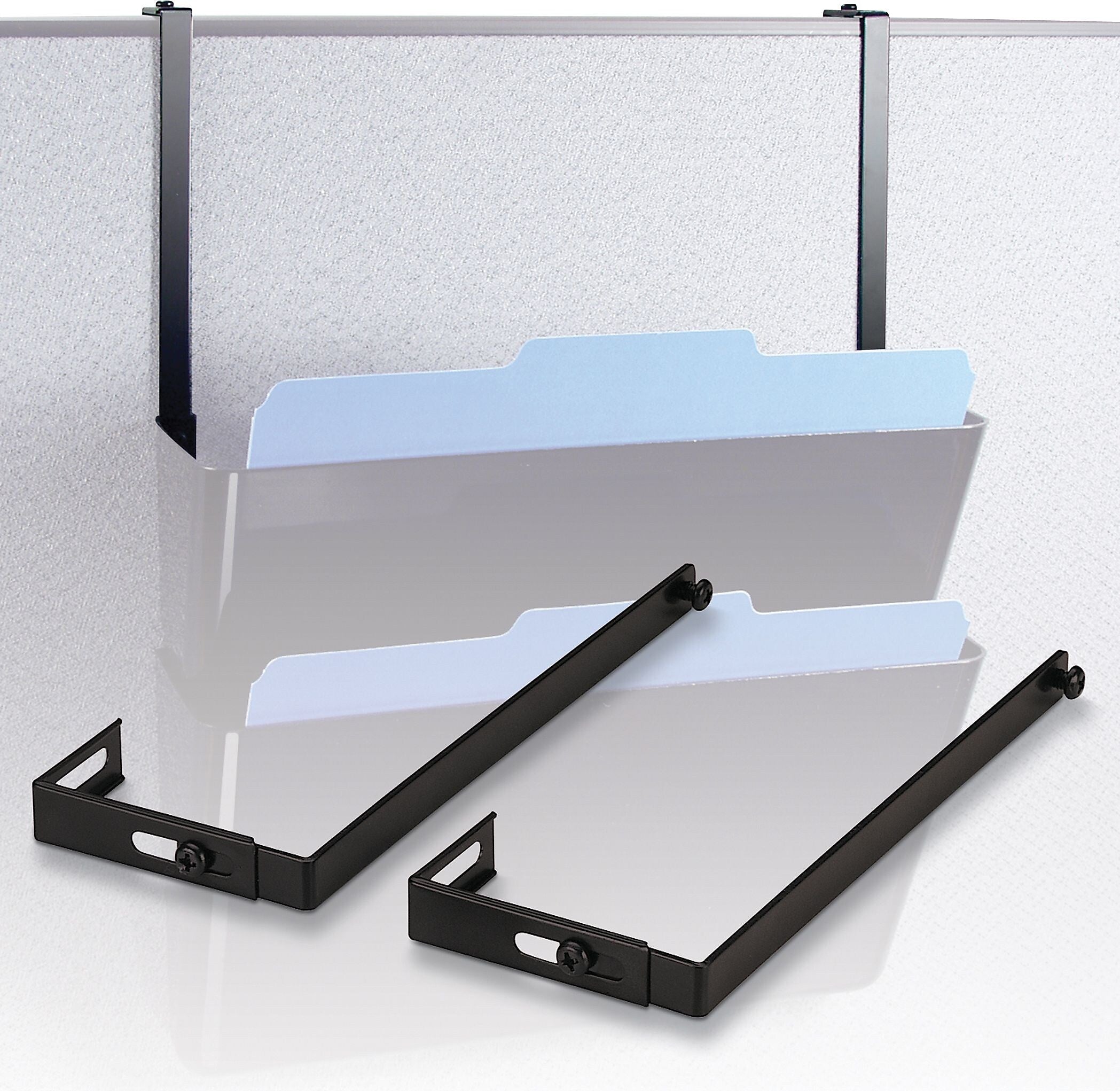 Officemate Metal Partition/Wall File Hangers, Black