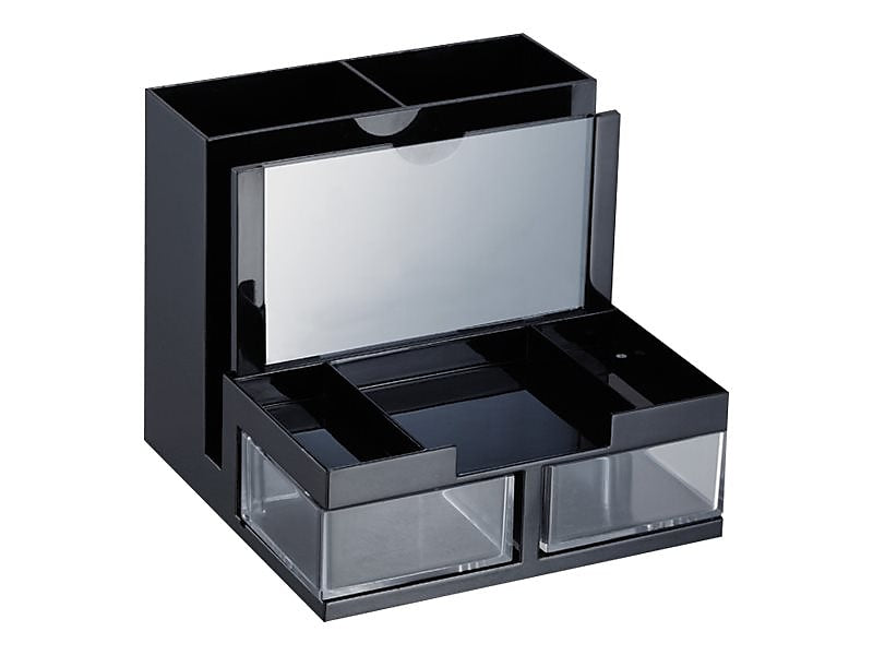 OfficeMate VersaPlus Photo 9 Compartment Plastic Compartment Storage, Black