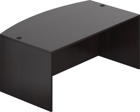 Offices To Go 71"W Bow Front Desk Shell, American Espresso