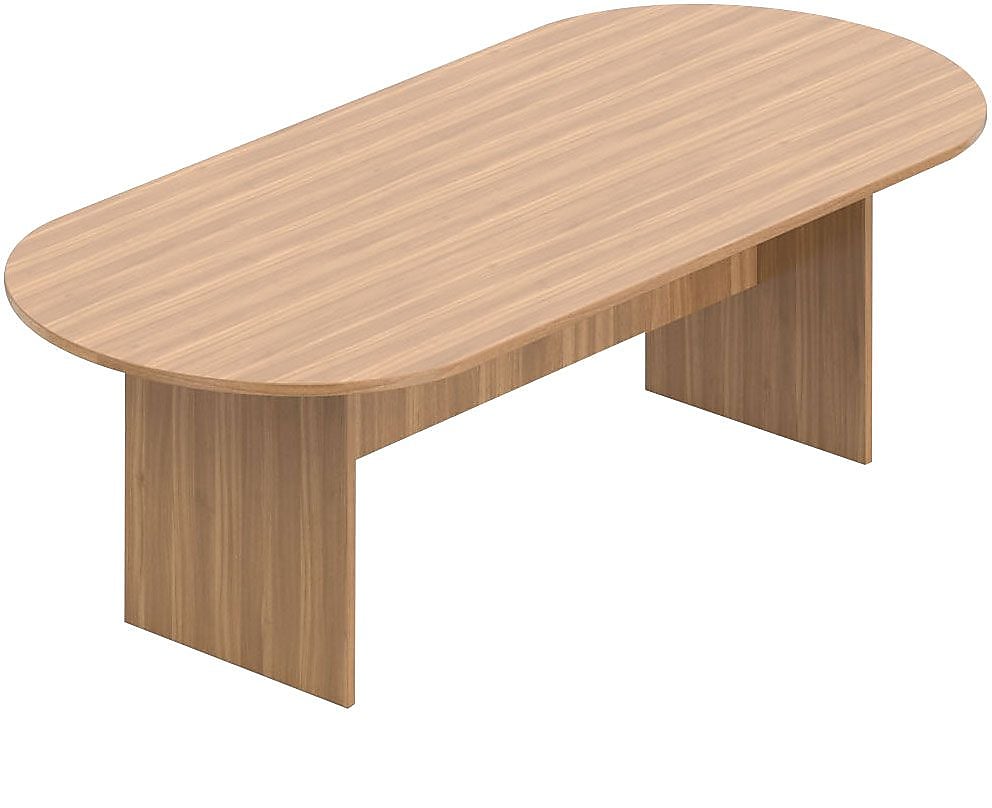 Offices To Go Superior Laminate 95" Racetrack Conference Table, Autumn Walnut