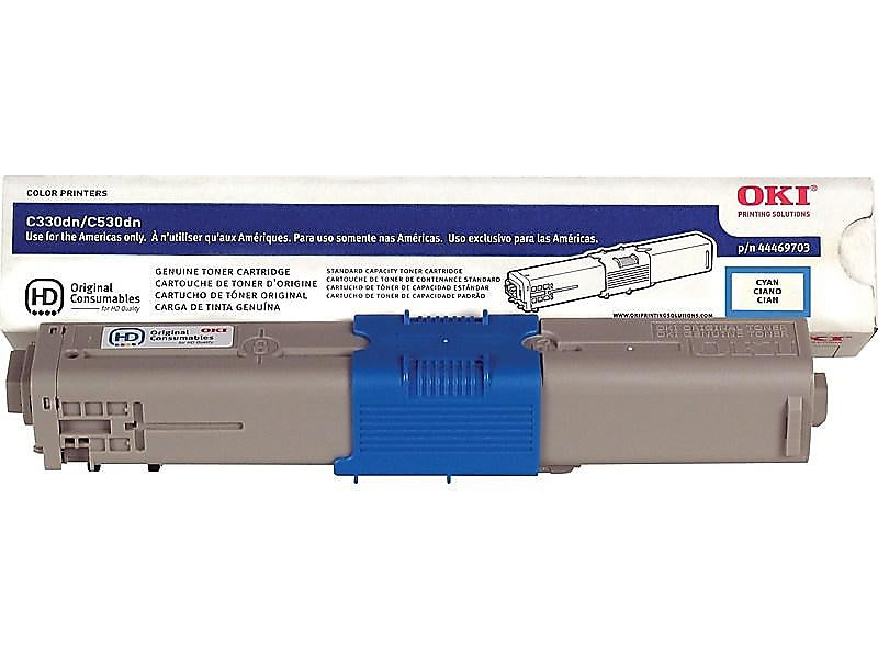 OKI 44469703 Cyan Standard Yield Toner Cartridge