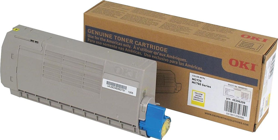 OKI 45396209 Yellow Standard Yield Toner Cartridge