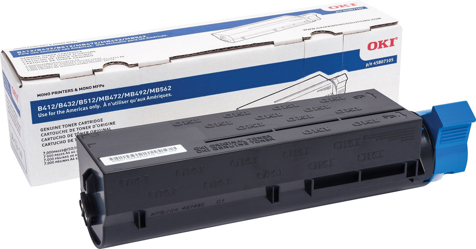 OKI 45807105 Black High Yield Toner Cartridge