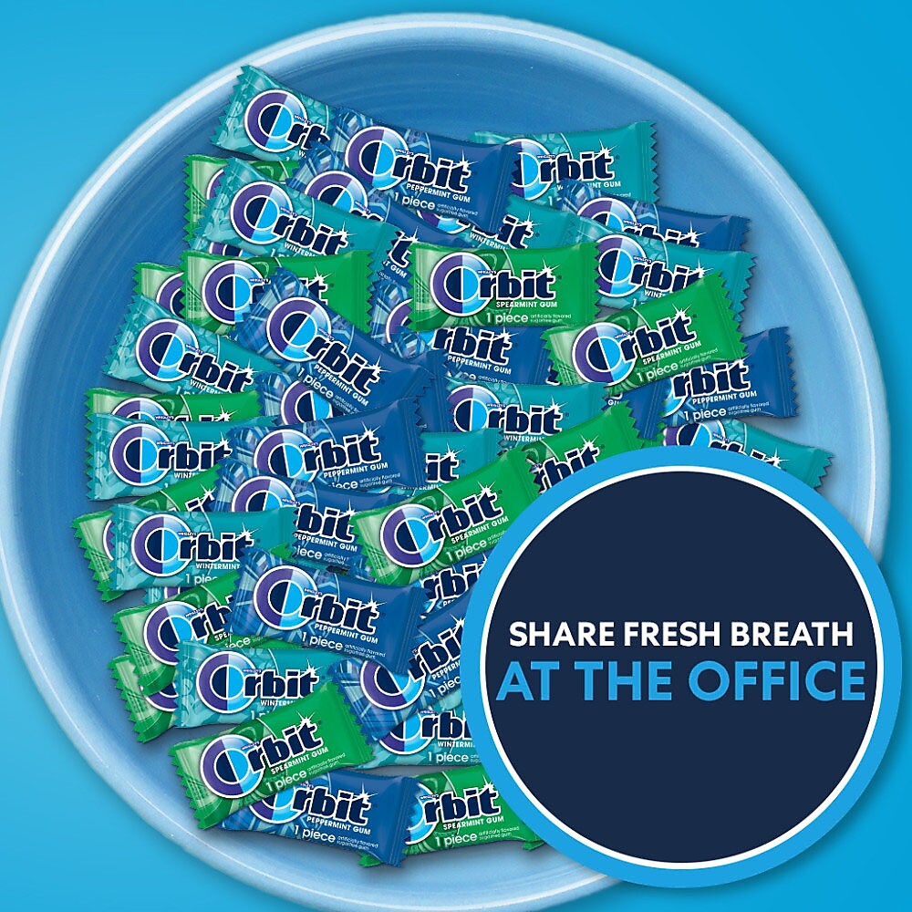 Orbit Mint Sugar Free Gum, Assorted Flavors, 13.4 oz., 200 Pieces/Pack, 200/Pack