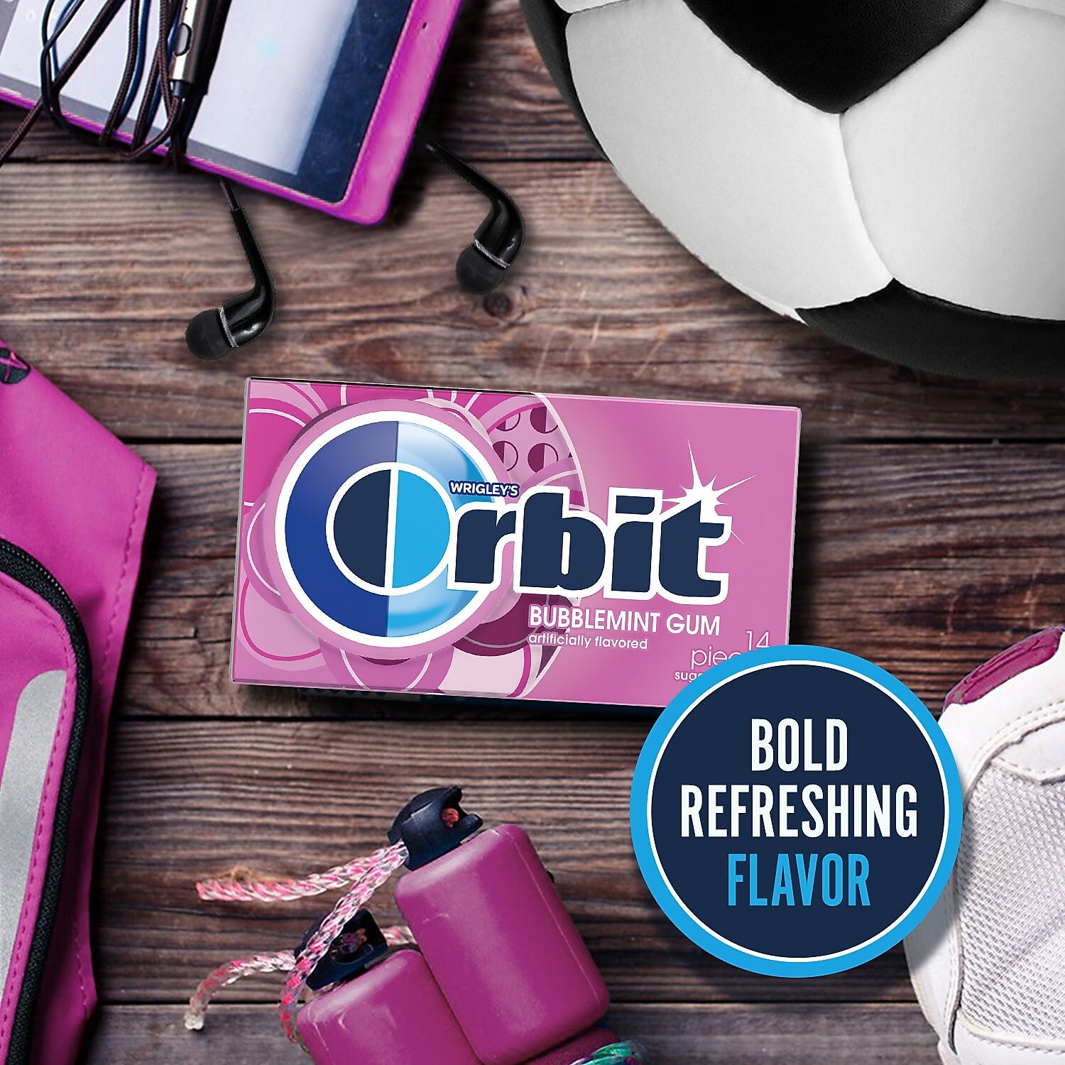 Orbit Sugar Free Gum, Bubblemint, 12/Box