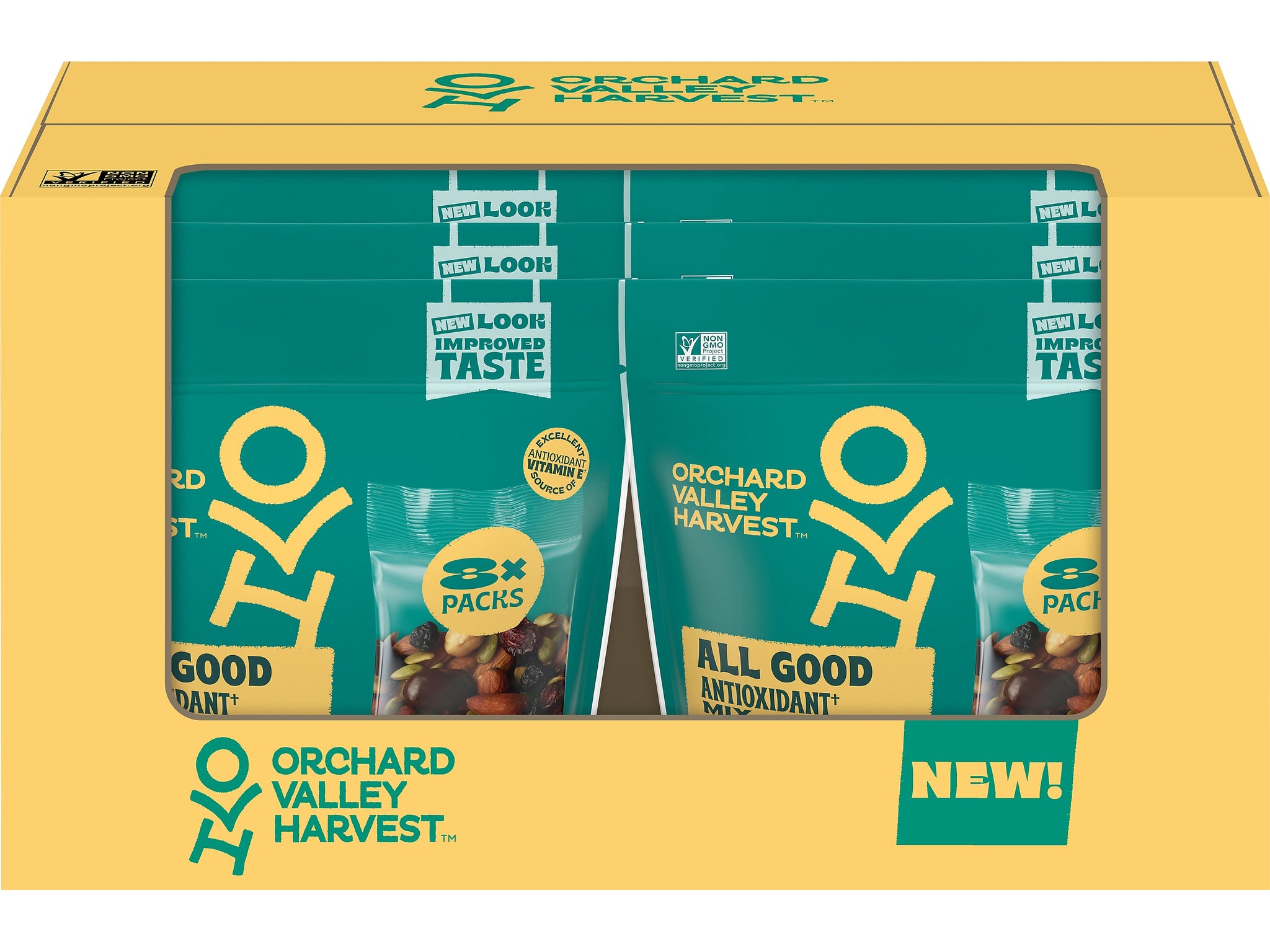 Orchard Valley Harvest All Good Antioxidant Mix, 8 oz., 8 Bags/Pack, 8 Packs/Carton